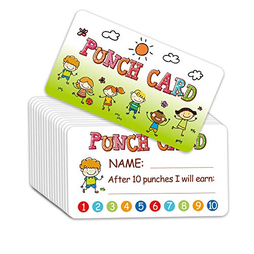 Punch Card, 100pcs Reward Incentive Card for Teacher, Behavior Chart for Kids, Homeschool Classroom Supplies for Motivation