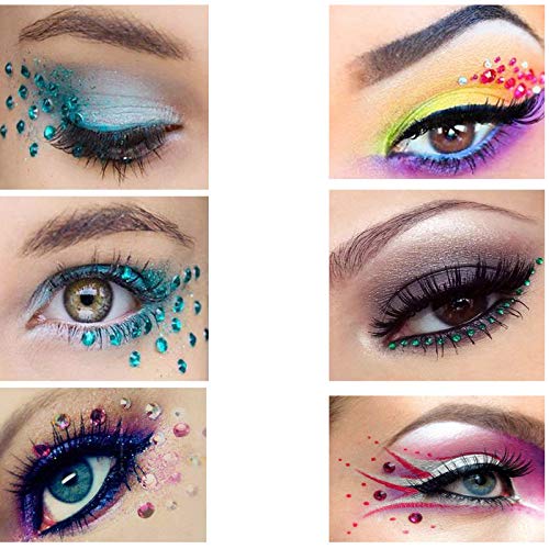 Self-Adhesive Rhinestone Stickers,15 Colors 900pcs,DIY Face Gems Body Stickers Nail Makeup 3mm 4mm 5mm Festival Carnival Embellishments for Crafts 1pcs