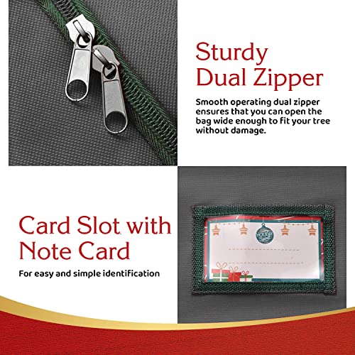 HOLIDAY SPIRIT Christmas Tree Storage Bag - Heavy-Duty Tree Bag with Durable Reinforced Handles & Zipper, Waterproof Storage Bag Protects from Moisture & Dust (Fits a 9FT Tree, Charcoal)