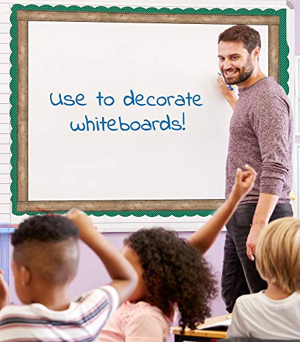 Schoolgirl Style Woodland Whimsy Straight Border—12 Rustic, Wood Motif Border Strips for Bulletin Boards, Desks, Lockers, Homeschool or Classroom Decor (36 ft)