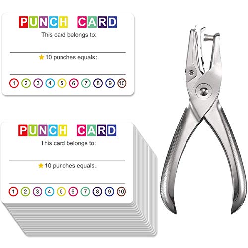 200 Pcs Reward Punch Cards - Behavior Incentive Awards for Kids Students Teachers - Business Loyalty Card 2" x 3.5"