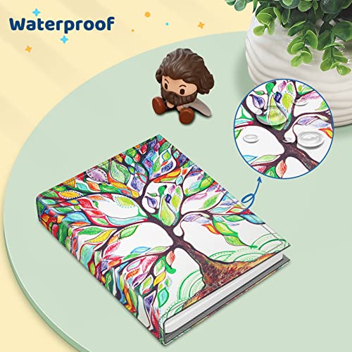 Fintie Photo Album 4x6 Photos - 52 Photos Small Mini Capacity Premium Vegan Leather Cover Photo Album, Portable Wallet Photo Album for Family Wedding Boys Girls, Love Tree