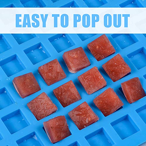 Square Silicone Candy Molds - Mini Silicone Molds for Hard Candy, Chocolate, Gummy, Caramel, Ganache, Ice Cubes (2)