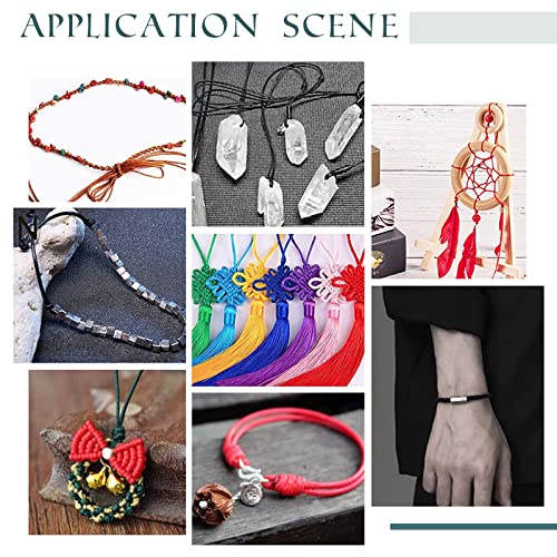 PH PandaHall 0.5mm Black Waxed Polyester Cord, 116 Yards Waxed String Wax Cord Round Beading String Roll Craft Cord for Waist Beads Bracelet Necklace Jewelry Making Macrame Supplies