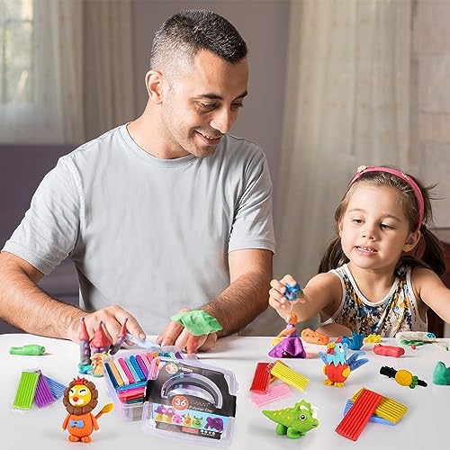 Polymer Clay 36 Colors, CiaraQ Modeling Clay Starter Kits for Kids, Oven Baked Model Clay with Sculpting Tools, Safe and Non-Toxic, Great Gift for Children and Artists