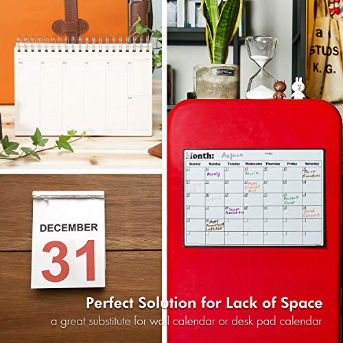 Fridge Calendar Magnetic Dry Erase Calendar Whiteboard Calendar for Refrigerator Planners 16.9 Inches X 11.8 Inches