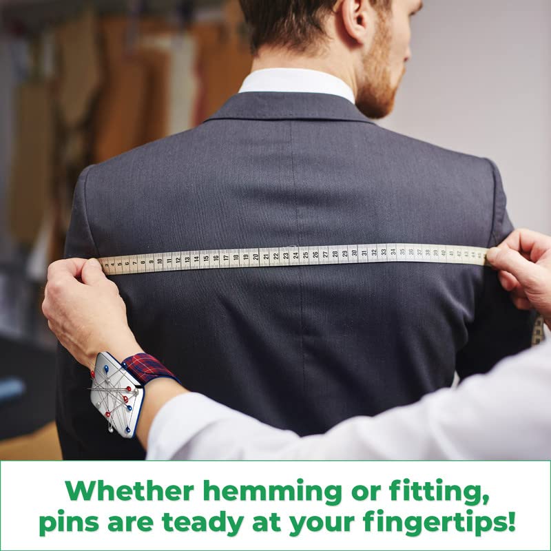 Sew Your Way Magnetic Pin Cushion for Sewing – Pin Holder Red 9”– Sewing Notions Sewing Quilting Supplies – Magnetic Pin Holder for Sewers & Hairstylist – Magnetic Pin Holder for Sewing Quilting Gift