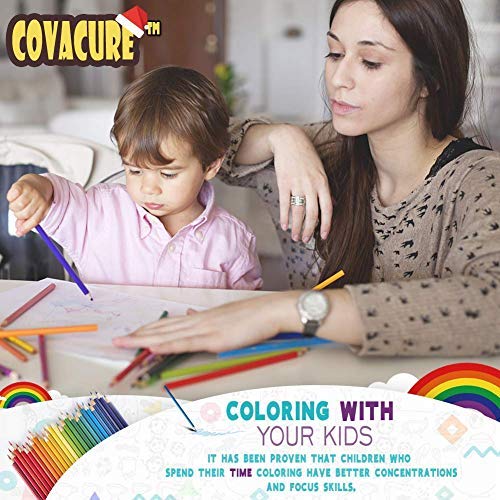 covacure Colored Pencils, Premier Color Pencil Set With 36 Colouring Pencils,Sharpener and Canvas Pencil Bag