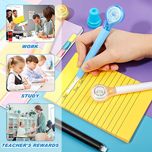Gersoniel 10 Pack Correction Tape Pen, Ink Corrector Tape Eraser for School Office Supplies, 0.2 x 236 Inch