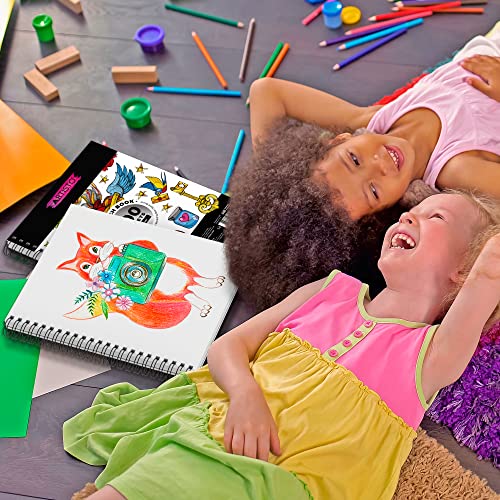 Artisto 9x12" Premium Sketch Book Set, Spiral Bound, Pack of 2, 200 Sheets (100g/m2), Acid-Free Drawing Paper, Ideal for Kids, Teens & Adults.