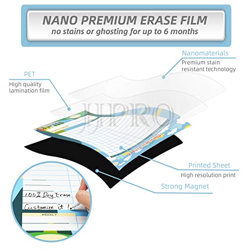 Magnetic Chore Chart for Kid at Home, Bahavior Chart for Kid at Home, Reward Chart for Kids Behavior. Each Set Includes 30 tasks, 104 Stars, and one 11“ x 14.5" Magnetic Chart- Blue