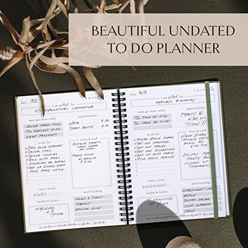 Simplified To Do List Notebook - Aesthetic Daily Planner to Easily Organize Your Tasks And Boost Productivity - Stylish Undated Planner And School or Office Supplies For Women
