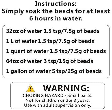 NOTCHIS 40,000 Clear Big Water Gel Beads Vase Fillers Floral Beads, Water Gel Beads Vase Filler for Christmas, Wedding Centerpiece, Candles, Floral Decorations