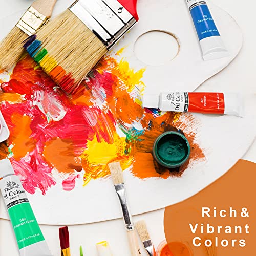 PHOENIX Oil Paint Set, 36x12ml/0.4 Fl Oz Tubes, Non-toxic Oil Based Paints for Canvas Craft Painting, Great Value Art Supplies for Artists, Adults, Kids & Beginners