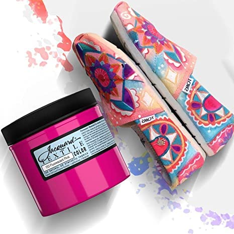 Jacquard Fabric Paint for Clothes - 8 Oz Textile Color - Emerald Green - Leaves Fabric Soft - Permanent and Colorfast - Professional Quality Paints Made in USA - Holds up Exceptionally Well to Washing