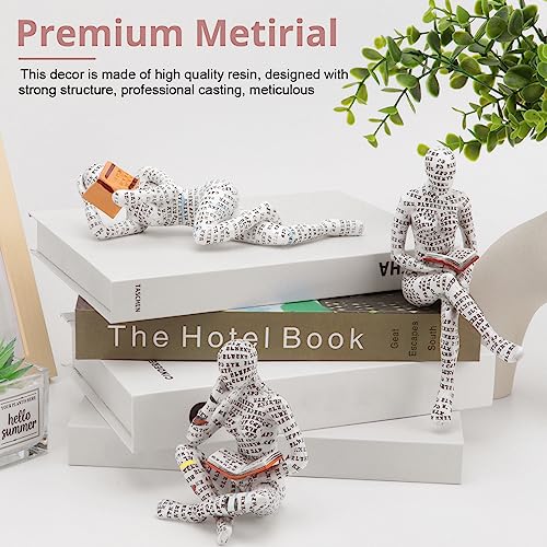 puthiac Home Decor Accents - Reading Woman Figurine Sculpture Thinker Statue - Modern Abstract Home Decor for Living Room, Office, Bedroom - Elegant and Aesthetic Decoration Statue 07