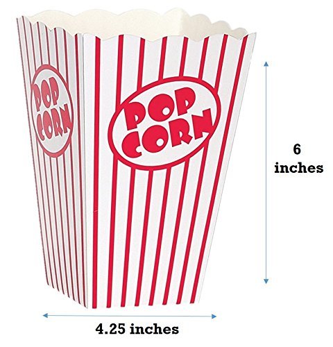 Kedudes Movie Night Popcorn Boxes for Party (20 pack) - Paper Popcorn Buckets -, Movie Theme Party Decorations, Movie Party Favors, Container, Carnival & Movie Night Supplies, Movie Party Decorations