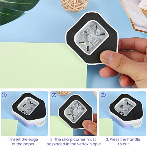 MyArTool 3 in 1 Beauty Shape Corner Punch, 3 Way Corner Paper Punch for Paper Crafts, Laminate, Cardstock, Business Card, DIY Projects, Photo, Card Making and Scrapbooking