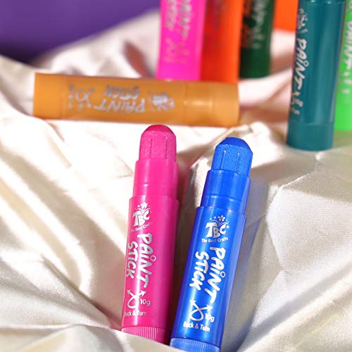 TBC The Best Crafts Paint Sticks,12 Classic Colors, Washable Paint, Non-toxic, Tempera Paint Sticks for Kids and Students