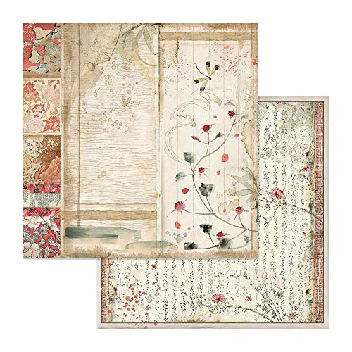 Stamperia International KFT Paper Sheets - Oriental Garden, 30.5 x 30.5 (12" x 12"), Multicoloured