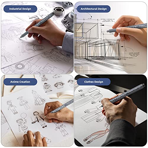 Hethrone Micro-Pens 8 Size Drawing Ink Pens for Artists Sketching Writing