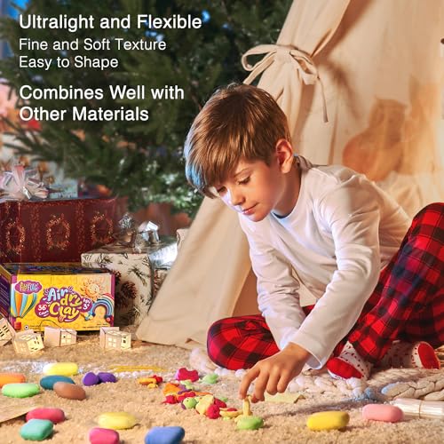 Air Dry Clay 36 Colors, Soft & Ultra Light, Modeling Clay for Kids with Accessories, Tools and Tutorials