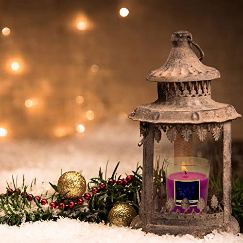 Set of 12 Scented Candles with 6 Fragrance, Natural Soy Wax Glass Votive Candles for Home Scented and Stress Relief, Christmas Thanksgiving Return Gift for Women/Girl