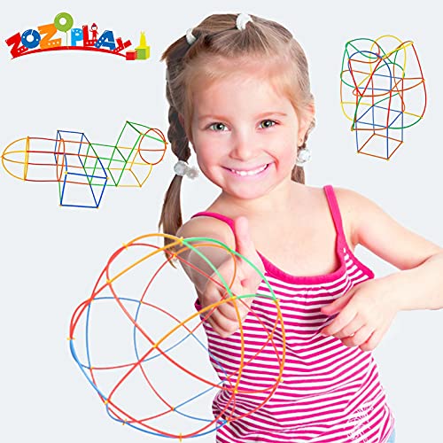 ZOZOPLAY Straw Constructor STEM Building Toys 400 Piece Straws and Connectors Building Sets Colorful Motor Skills Interlocking Plastic Engineering Toys Best Educational Toys Boy & Girl…