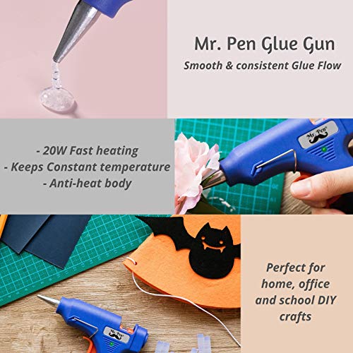 Mr. Pen- Glue Gun, Hot Glue Guns, with 10 Glue Gun Sticks, Glue Gun and Sticks Set, Hot Glue Gun Mini, Mini Glue Gun, Craft Glue Gun, Hot Glue Gun Set, Glue Gun Kit, Small Glue Gun, Mini Hot Glue Gun
