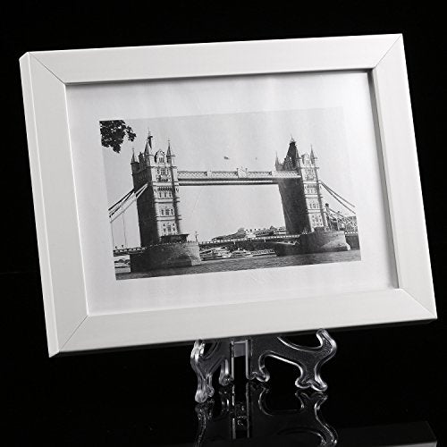 Boao 24 Pieces Plastic Easel Plate Display Stands Holders Picture Easel at Weddings, Home Decoration (Clear, 4 Inch)