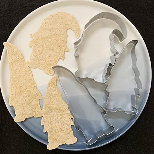 Gnome Cookie Cutter Set-5.3" 4.5" 4.3"-3-Pieces-Holiday Cookie Cutters Fondant Biscui Cutters