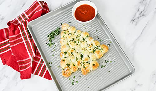 USA Pan Bakeware Half Sheet Pan, Warp Resistant Nonstick Baking Pan, Made in the USA from Aluminized Steel 17 1/4 x12 1/4 x1