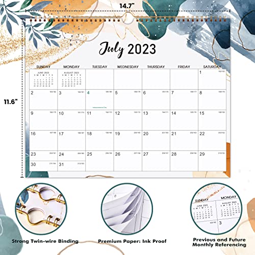 Calendar 2023-2024 - Wall Calendar 2023-2024, July 2023 to December 2024, 11.6''x 14.7'', 18 Months Calendar with Daily Blocks and Julian Dates, Perfect 2023-2024 Calendar for Easy Planning
