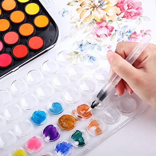 AROIC Watercolor Paint Set, with a Watercolor Paint, 48 Color, a Brush and a Refillable Water Brush Pen. The Best Gift for Beginners, Children and Art Lovers.