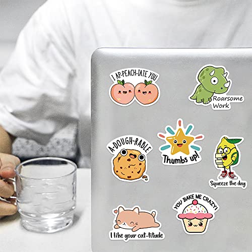 50PCS Punny Rewards Motivational Stickers, Incentives Stickers Positive Punny Teacher Supplies Stickers for Kids School Classroom