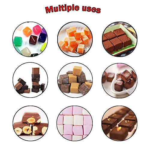 Palksky Silicone Molds for Candy Chocolate Gummy baking, (3 PCS) 126 Cavity Mini Square mold for Ice Cube Pralines Caramels