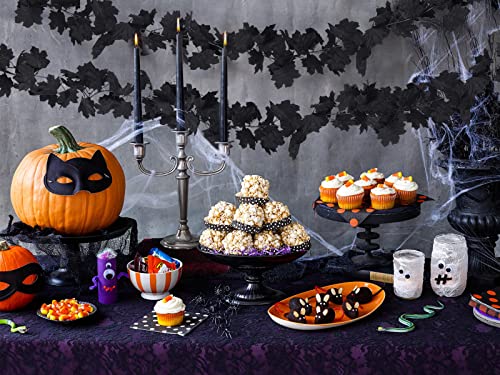 Fall Decor Black Garland, Black Decorations Halloween Garland, Fall Wall Hanging Maple Leaves, Artificial Black Maple Leaf Vine, Halloween Decorations Clearance,Fall Decoration for Home, Pack of 2…