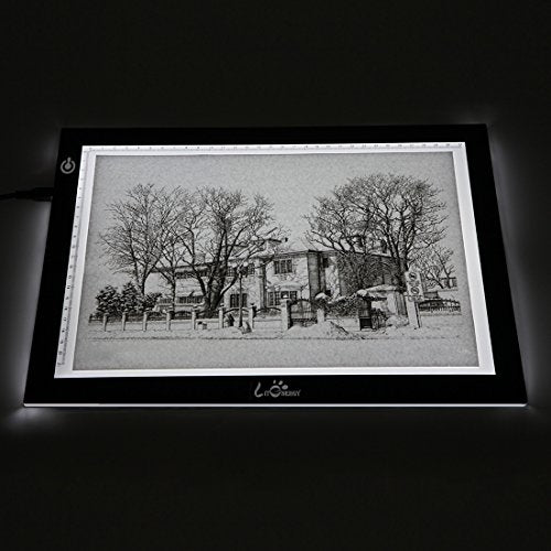 LitEnergy A4 LED Copy Board Light Tracing Box, Ultra-Thin Adjustable USB Power Artcraft LED Trace Light Pad for Tattoo Drawing, Diamond Painting, Streaming, Sketching, Animation, Stenciling