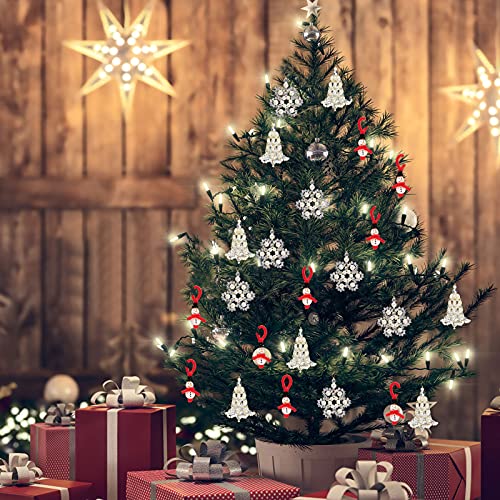 Christmas Beaded Ornaments Kits to Make (22 Sets)-Including 12 Pcs Snowman /4 Pcs Bell/6 Pcs Snowflake - DIY Christmas Crafts for Holiday Tree Decorations(Assembly Needed)
