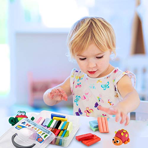 QMay Polymer Clay Kit, 32 Colors Oven Bake DIY Modeling Clay with Sculpting Tools, NonToxic & Safe, Art Craft Gifts Clay for Kids.