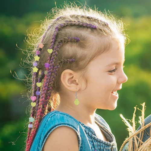 612Pcs Candy Color Acrylic UV Beads Glow in The Dark Beads Happy Face Bead Heart Beads Star Beads Color Changing Sun UV Reactive Plastic Solar Hair Beads Bulk for Bracelet Necklace Jewelry Making