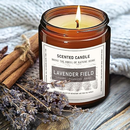 Auelife Candles for Home Scented, Candles Set for Women, 28 oz 200 Hour Long Lasting Aromatherapy Amber Jar Candles for Women, Valentine, Mother's Day Anniversary Present