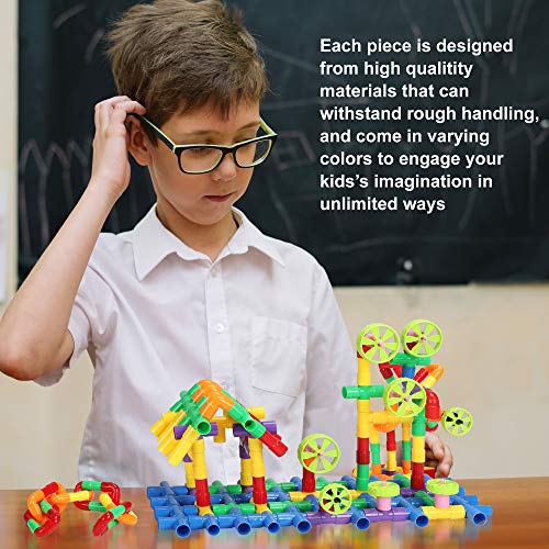 KAKATIMES STEM Building Blocks Toy for Kids, Educational Toddlers Preschool Brain Toy Kit, Constructions Toys for 3 4 5 6 7 8 Years Age Boys and Girls – Creativity Kids Materials Toys