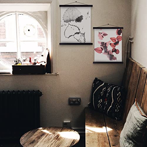 8x10 8x12 8x18 Poster Frame, Magnetic Light Wood Wooden Frame Hanger for Photo Picutre Canvas Artwork Art Print Wall Hanging (1 Pack, 8", Black)