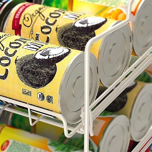 DecoBros Alloy Steel Supreme Stackable Can Rack Organizer, White