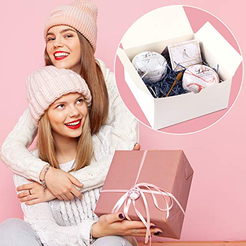 Moretoes White Gift Boxes 12pcs 8x8x4 Inches, Paper Gift Box with Lids for Wedding Present, Bridesmaid Proposal Gift, Graduation, Holidays, Birthday Party Favor, Engagements