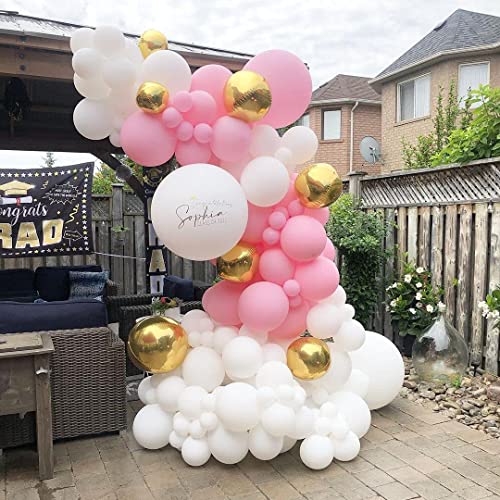 WXX 95pcs White Balloons Different Sizes 18 12 10 5 Inch for Garland Arch,Premium Party Latex Balloons for Birthday Party Graduation Wedding Anniversary Baby Shower Party Decoration