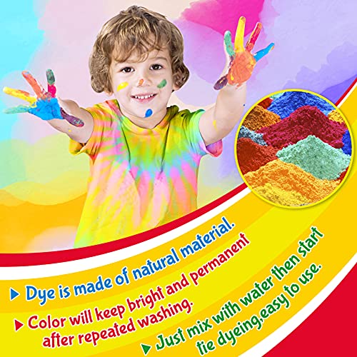 Tie Dye Kit for Kids Adults - Arts and Crafts Toy for Girls & Boys Ages 6-12 - Fabric Tye Dye Craft Kits 20 Colors, Birthday Christmas Gifts for Kids 3 4 5 6 7 8 9 10+