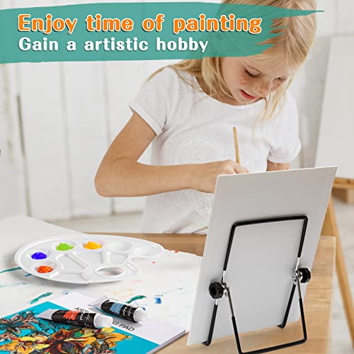 Koseibal Acrylic Paint Set for Kids, Art Painting Supplies Kit with 12 Paints, 5 Canvas Panels, 8 Brushes, Table Easel, Etc, Premium Paint Set for Students, Artists and Beginner.