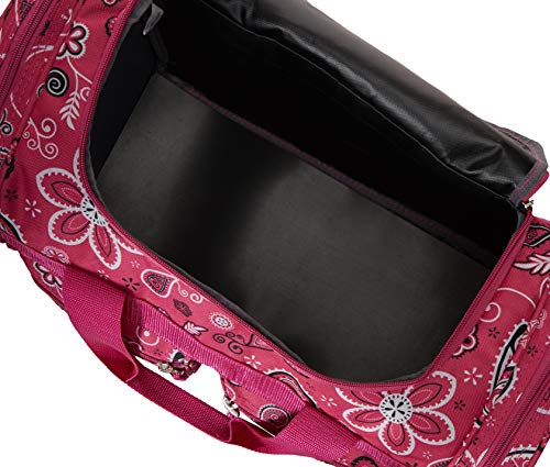 Rockland Duffel Bag, Pink Bandana, 19-Inch